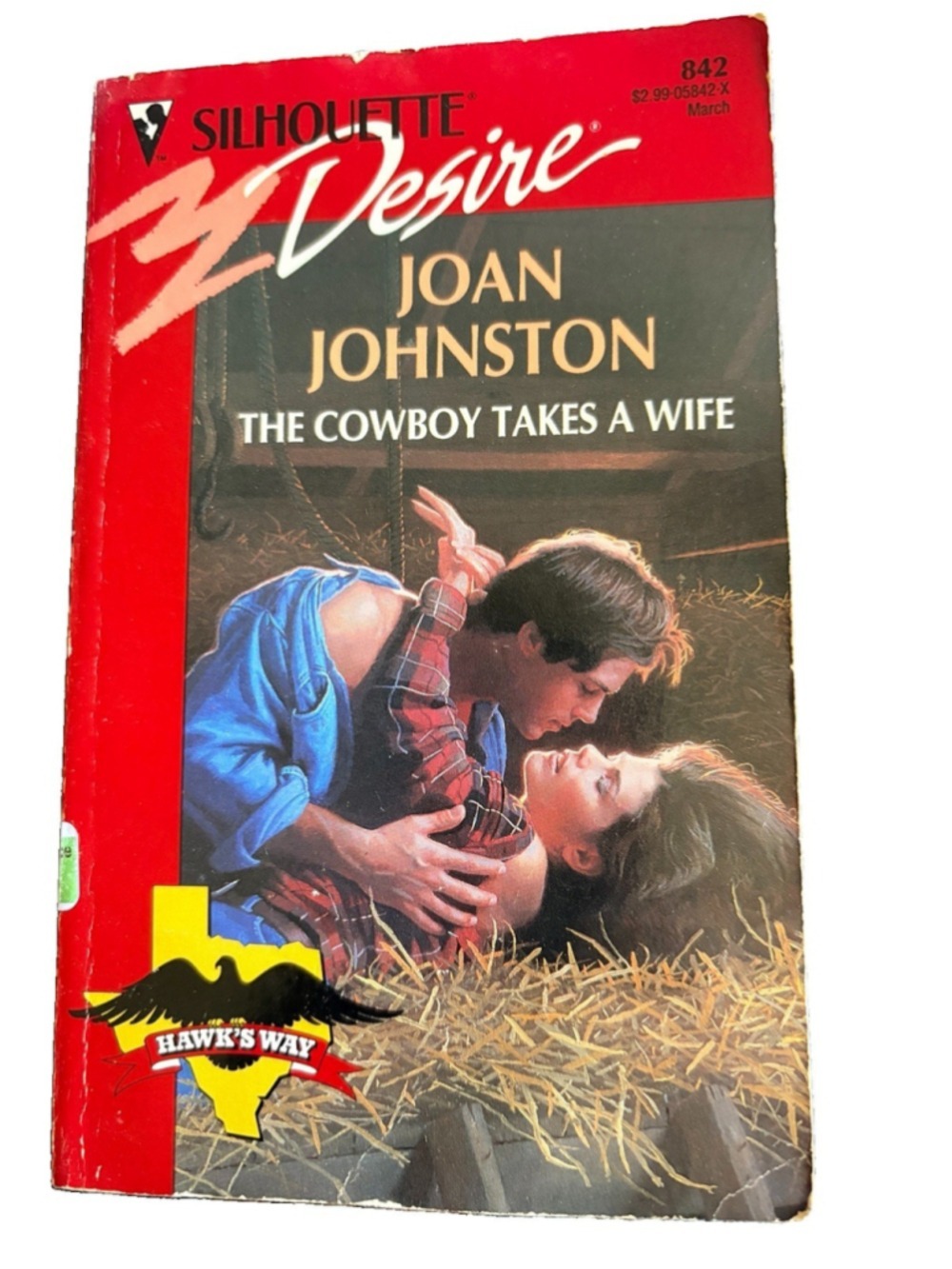 The Cowboy Takes A Wife Joan Johnston Silhouette Desire 842 Vintage Romance PB